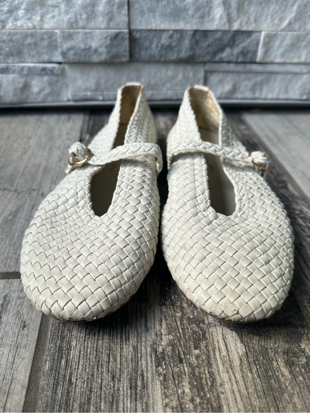 House of Harlow 1960 Cream Woven Women's ballet flats. Very trendy. Size 8.5 - Picture 5 of 10